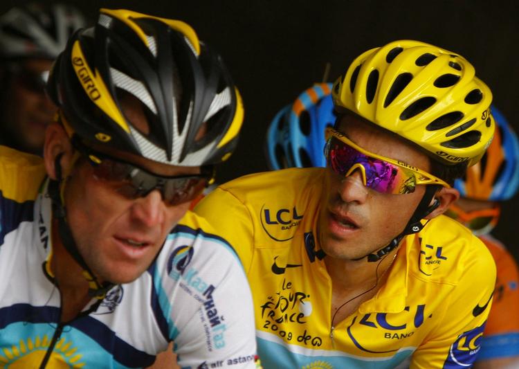 topmøde. Critérium International, som afvikles 27.-28. marts på Korsika, bliver årets første møde mellem Tour de France-duellanterne Alberto Contador og Lance Armstrong. Arkivfoto. 