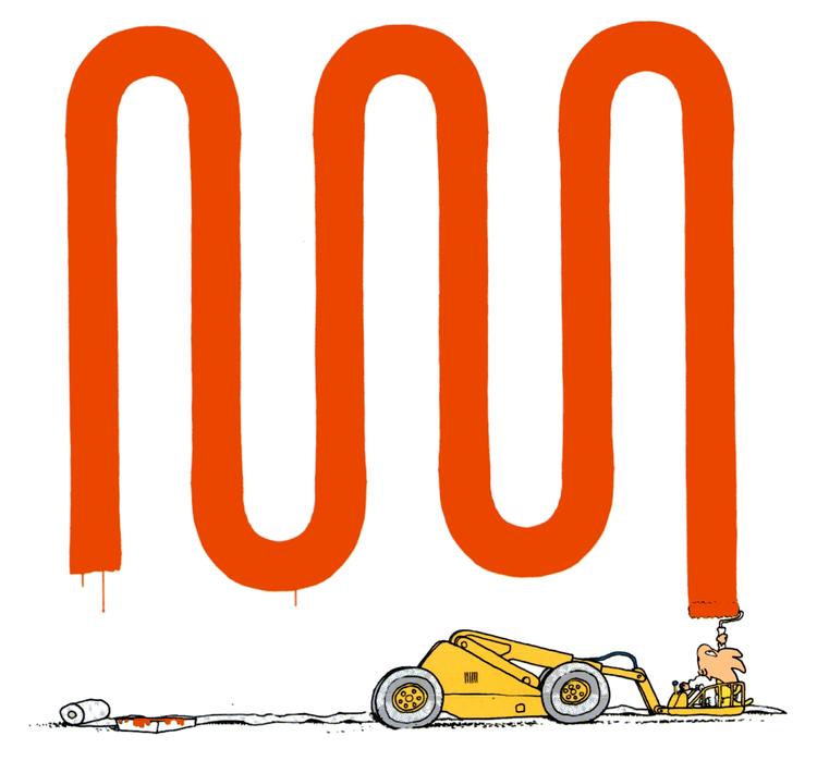 Tegning fra 'STRID' af Jakob Martin Strid, der i eftermiddag bliver hædret som årets illustrator. Titlen ledsages af 75.000 kr. 