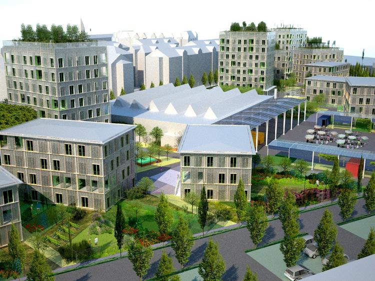 Sundholm, som det kommer til at se ud, når skitseforslaget om Pixihavebyen bliver en del af den lokalplan, kommunen er ved at lave for området. Foto: Bertelsen &amp; Scheving Arkitekter 