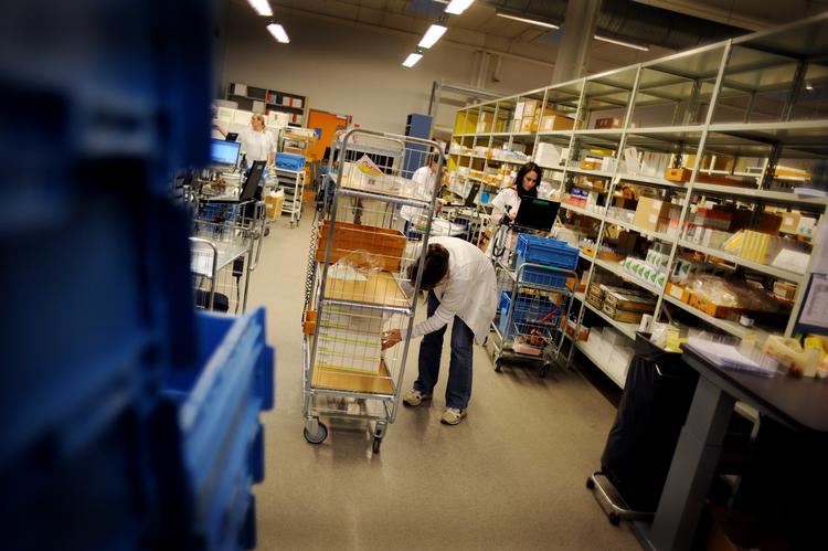 prishop. Sygehusens udgifter til medicin er steget med over en milliard de seneste to år. Billedet er fra Region Hovedstadens sygehusapotek i Herlev. 