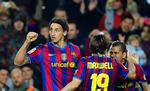 samarbejde. På en aflevering fra Maxwell scorede Zlatan Ibrahimovic Barcelonas første mål. 