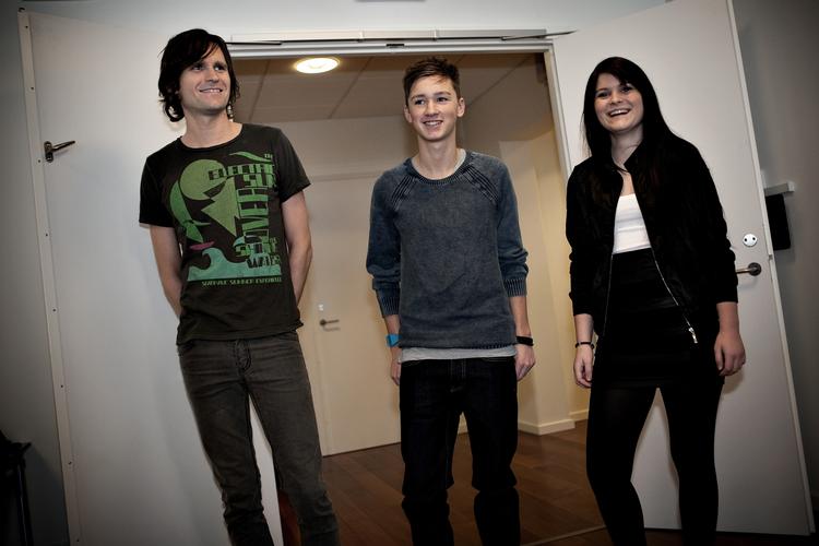 Finaleklare. Thomas, Jesper og Tine. En af dem vinder 'X Factor' 2010. 
