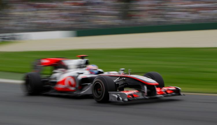 Sejr. Briten Jenson Button levede op til sin VM-titel, da han sejrede i det australske Grand Prix. 