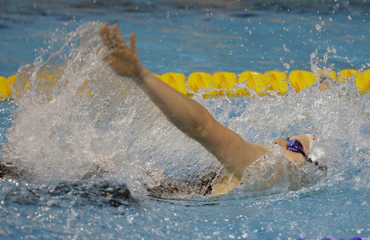 rygtalenter. Sidste år nåede 17-årige Pernille Larsen både en VM-semifinale og en bronzemedalje ved kortbane-EM, men nu udfordres hun i Danmark af et 13-årigt talent. Arkivfoto. 