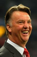 Glad. Bayern-træner Louis van Gaal ser muligheder for en samlet sejr. 
