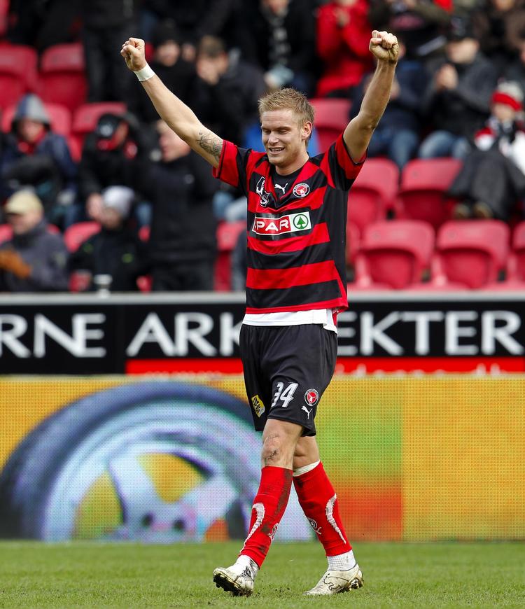 matchvinder. Med sin anden scoring i denne sæson sikrede Christian Sivebæk FC Midtjylland sejren over FC Nordsjælland. 