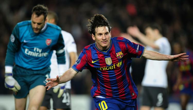 mål-mål-mål-mål. Fire gange lynede Lionel Messi, da FC Barcelona spillede sig i semifinalen. 
