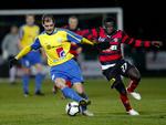 tæt. Hobro har været et forfriskende islæt i pokalturneringen i år. Men FC Midtjylland overvandt det hårdt kæmpende 2. divisionshold i dag. 