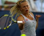Vinder. Det var ikke nogen opgave for Caroline Wozniacki at eliminere Anastasia Pavlyuchenkova i kvartfinalen, selv om russeren fik lov til at komme foran 3-0 i andet sæt. 