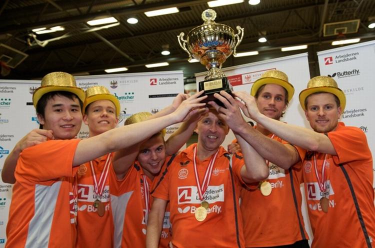hattrick. For tredje år i træk vandt BTK 61 det danske mesterskab i bordtennis. Foto: Jens Luckenbach/btk61 