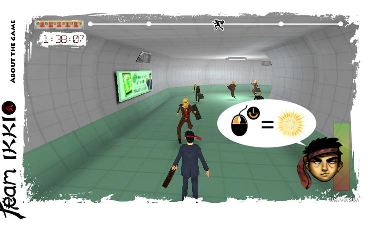 Mappen er samurai-sværdet, sodavands-automater er ekstra energi-boost: så skal myldretiden forceres. En moderne samurai svigtes af umoderne gameplay. 