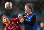 1-1. Nicki Bille (tv.) reddede æren for FC Nordsjælland med en scoring i anden halvleg. 