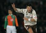 Optur. Fabian Boll jubler efter en scoring i en pokalkamp mod Werder Bremen i 2006. Meget tyder på, at St. Pauli kommer til at møde Bremen igen i den kommende sæson. Arkivfoto. 