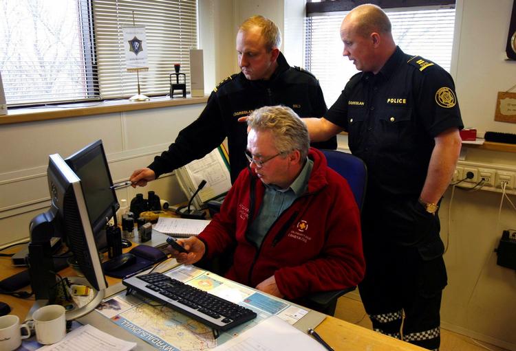 Icelandic authorities monitoring the ash cloud caused by the Eyjafjallajökull sub-glacial eruption. 