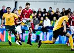 3-1. Da Danmark i 2007 vandt 3-1 i den første landskamp mod Australien, scorede Jon Dahl Tomasson to af de danske mål. Arkivfoto. 