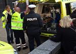 Uheld. Den tilskadekomne husar køres på Rigshospitalet. 