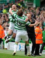 MATCHVINDER. Morten 'Duncan' Rasmussen startede på bænken, men endte som helt for sin klub Celtic. 