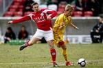 velspillende. På højrekanten spillede Tobias Mikkelsen en god kamp for FC Nordsjælland mod Silkeborg. 