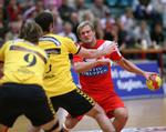 BSV-profil. Simon Kristiansen (th) i angreb mod GOG-forsdvaret i en kamp for Kolding. Arkivfoto. 