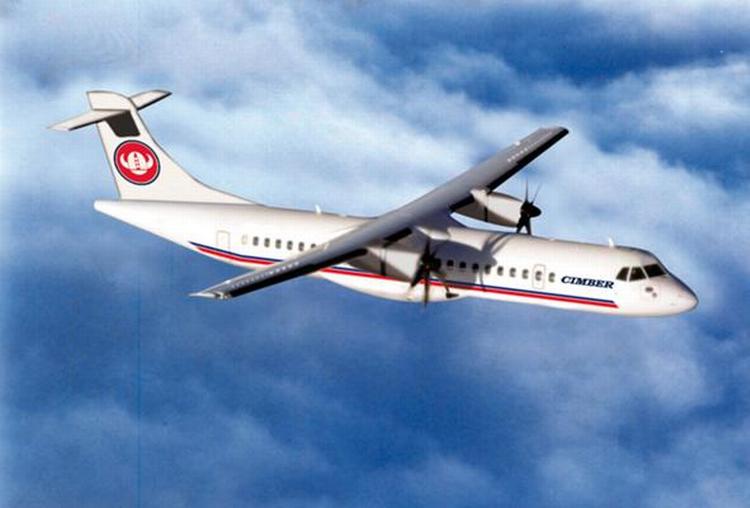 Testfly. Cimber fløj sin testflyvning med et turbopropfly af typen ATR-72. 