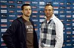 kampoptakt. Mikkel Kessler og Carl Froch stiller op til Super Six boksepressemøde. 