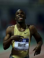 kønshormonelt. LaShawn Merritt kommer i mål som vinder af 400 meter i Grækenland 12. september sidste år. Arkivfoto. 