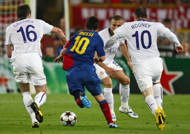 10'er-kamp. Barcelonas Lionel Messi og Manchester Uniteds Wayne Rooney kan blive VM-slutrundens største profiler. Arkivfoto. 