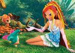 Kombinationen af lange ben, korte skørter og lillepigestemmer er usmagelig i 'Winx Club'. Foto: Scanbox 