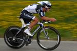 komet. Richie Porte ude på den 23,4 kilometer lange enkeltstartsrute på 3. etape af Romandiet Rundt, som australieren sensationelt vandt foran tempospecialisterne. 