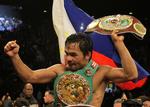 KAMPKLAR. Manny Pacquiao har nu elimineret den sidste forhindring forud for en kamp mellem ham og Floyd Mayweather. 