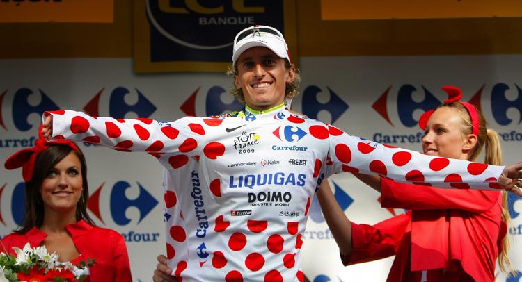 Udelukket. Franco Pellizotti kommer ikke til start i under Giro d'Italia. Hans blodpas viser unormale blodværdier. Arkivfoto. 