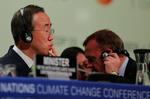 FLOP15. Den hemmelige evaluering fra Statsministeriet bekræfter, at Danmarks primære mål ikke var at opnå gode relationer til ulandene. Her ses FN's generalsekretær Ban Ki-moon sammen med statsminister Lars Løkke Rasmussen. 