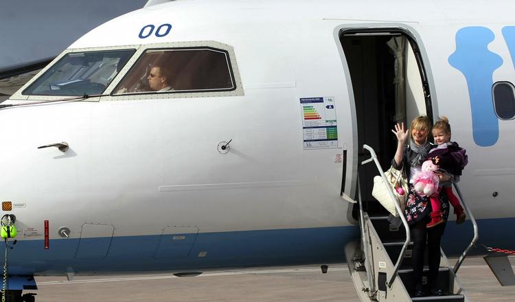 Skyet. Den irske lufttrafik har været hårdt ramt af askeskyen i denne uge. Her har en pilot dog formået at lande i Belfast i Nordirland. 