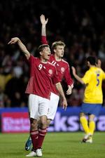 Kaptajnen. Jon Dahl Tomasson har spillet 107 landskampe og scoret 51 mål, men har ikke fundet vejen til nettet i de seneste ti landskampe. Arkivfoto. 