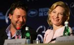 robinhood. Russell Crowe og Cate Blanchett under dagens åbnings-pressekonference i kølige Cannes. 