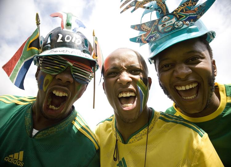 SUPPORTERE. Det kommer til at myldre med stemningsfyldte fans ved VM i Sydafrika. 