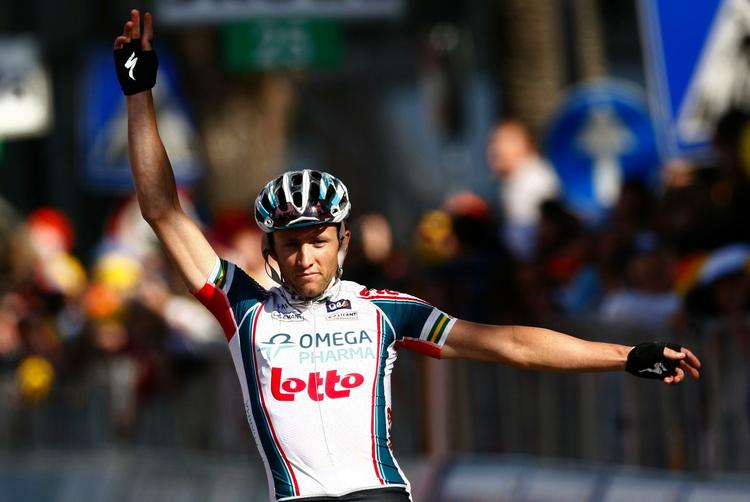 ETAPEVINDER. Matthew Lloyd var hurtigste mand på dagens etape i Giro d'Italia. 