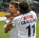 Exit? Stephan Pedersen gav AGF en absolut sidste livline, da han scorede det enlige mål mod FC Nordsjælland for en uge siden. Arkivfoto. 