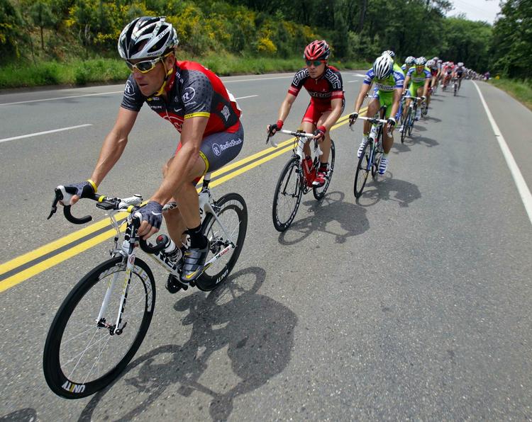 Superstjerne. Lance Armstrong under første etape af Tour of California. 
