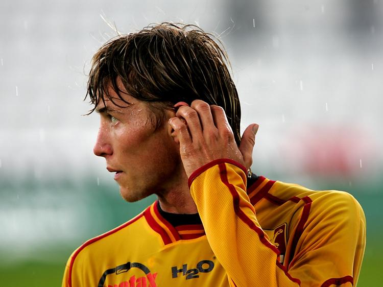 brandvarm. Mads Junker har tidligere optrådt med succes for FC Nordsjælland, før angriberen blev solgt til hollandsk fodbold. Arkivfoto. 