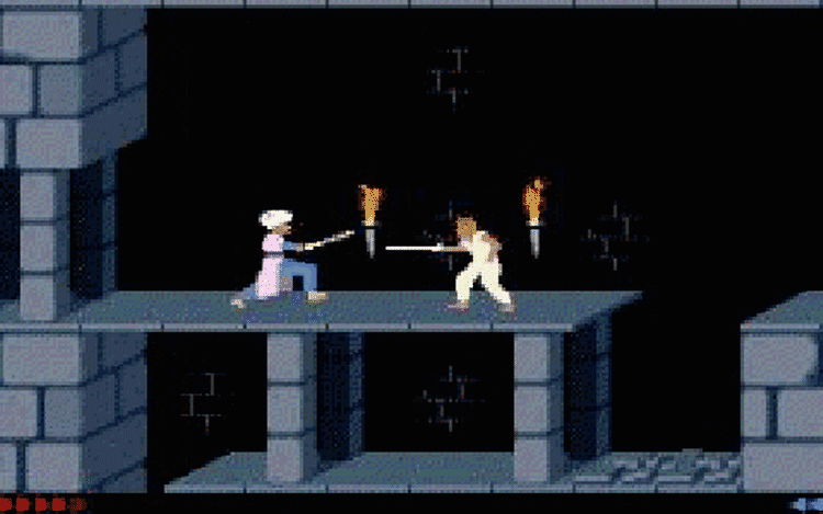Sådan så 'Prince of Persia'-spillet ud, da det udkom tilbage i 1989. Det kan købes som en remake af  originaludgaven på  Xbox 360 og PlayStation 3 