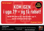 På gensyn, tak.  Både isenkræmmerkæden Imerco og butikkerne i Premier Outlets i Ringsted har lokket med rabat, hvis kunderne vender tilbage og køber mere. 