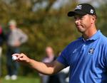 Alle spillere er endnu ikke færdig med finalerunden, men Søren Hansen er - og danskeren ligger til en top-10-placering i British Open. Arkivfoto. 