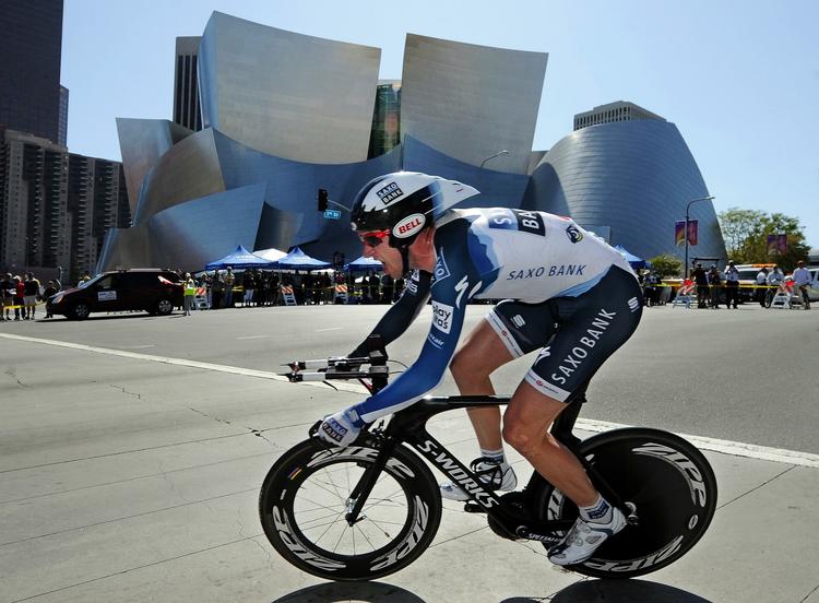 lyspunktet. I en alder af 38 år Jens Voigt været Team Saxo Banks opmuntende indslag i Tour of California, hvor tyskeren efter enkeltstarten er nummer 4. 