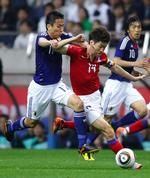 Mål. Manchester United-stjernen Ji-Sung Park sendte Sydkorea på sejrskurs mod ærkerivalerne. 