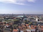 Fremtidens København bliver grønnere set fra oven, som dette 'modelfoto' viser. 