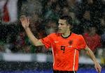 Målhumør. Van Persie havde indstillet kanonen rigtigt mod mexicanerne. 