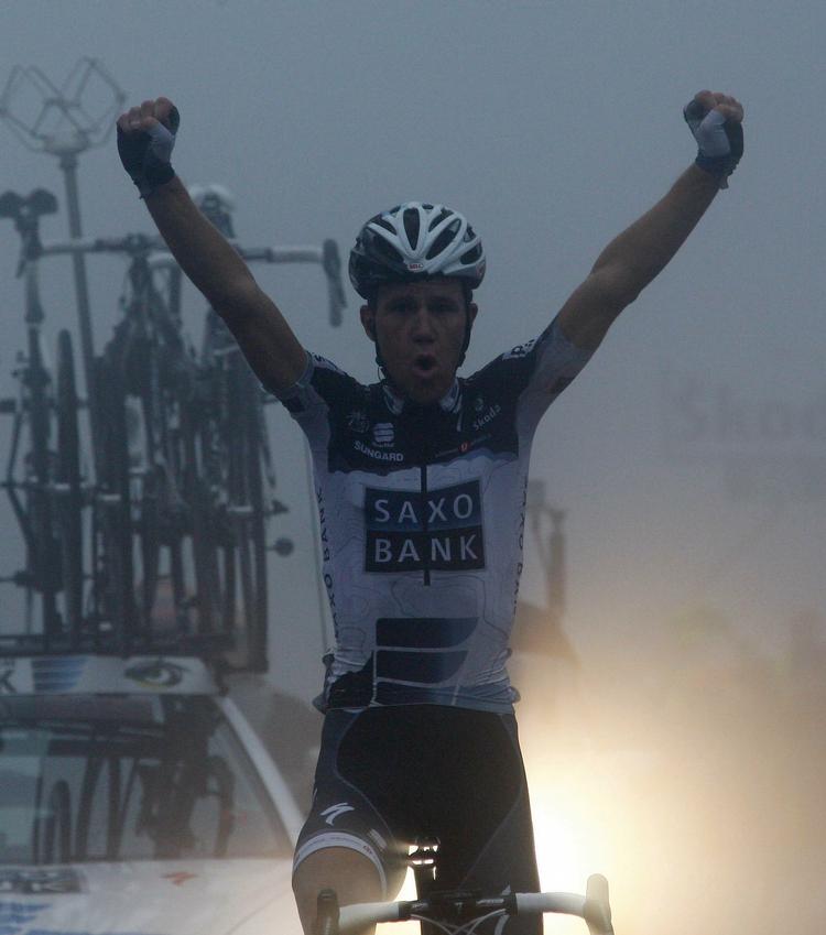 Klima. Da Chris Anker Sørensen kørte først over stregen på Giroens 8. etape skete det i kolossal tåge og kulde. Arkivfoto. 