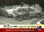 OPGØR. Politifolk under kampene med moskeangriberne i Lahore. Foto fra pakistansk tv. 