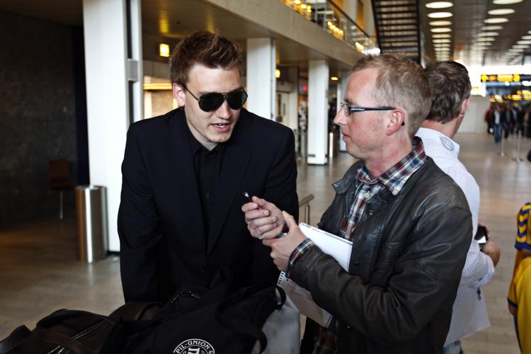 Afgang. Nicklas Bendtner og resten af landsholdet er draget til VM. 